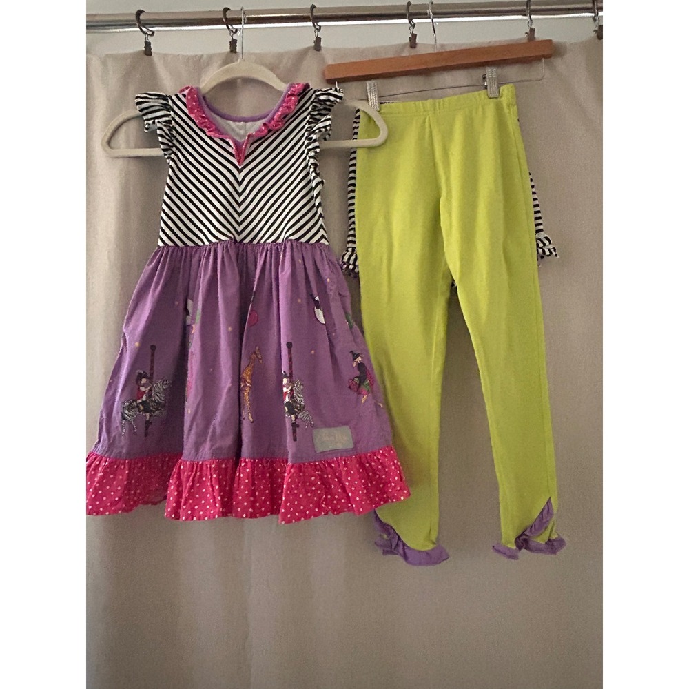 Eleanor Rose Halloween Carousel Dress Brailey Shorties & Reese Leggings Size 5/6